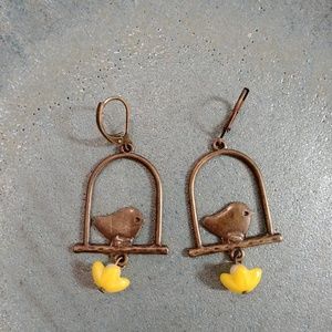 Bird cage earrings